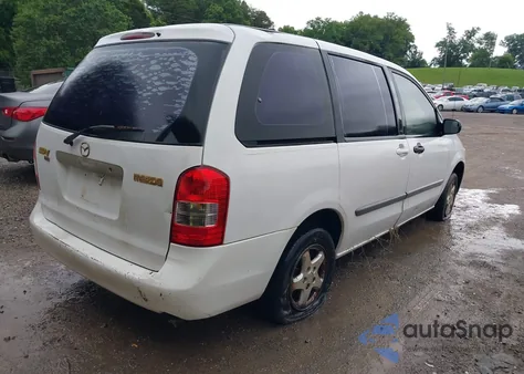2001 Mazda Mpv Dx/Es/Lx z USA, uszkodzony, nr VIN JM3LW28G210192393